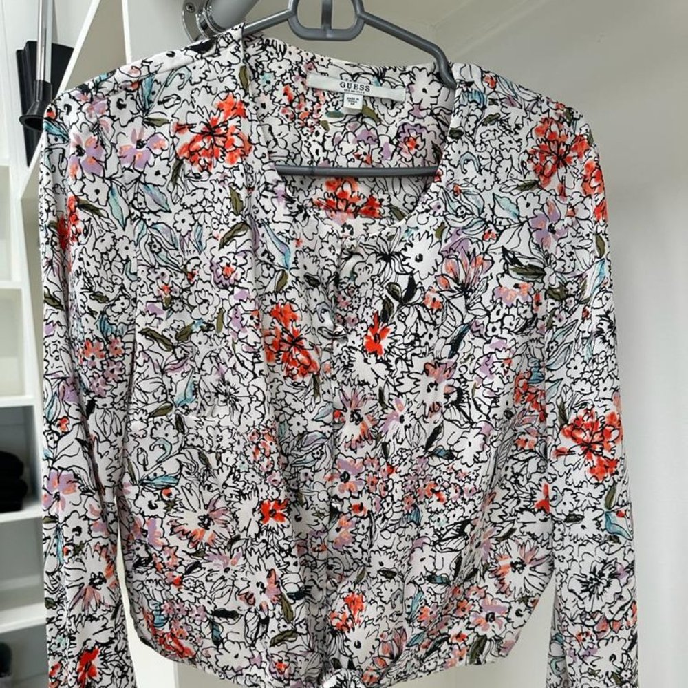 Guess Floral Blouse Size M